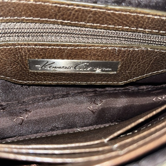 Kenneth Cole dark olive green leather wallet with key ring & chain strap EUC - Picture 8 of 12